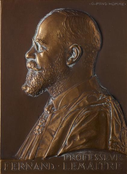 Medal, rectangular, Fernand Lemaitre