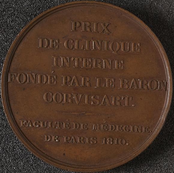 Medal, bronze, house surgeons prize of Paris School of Medicine