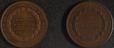 Two circular bronze medals