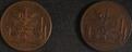 Two circular bronze medals