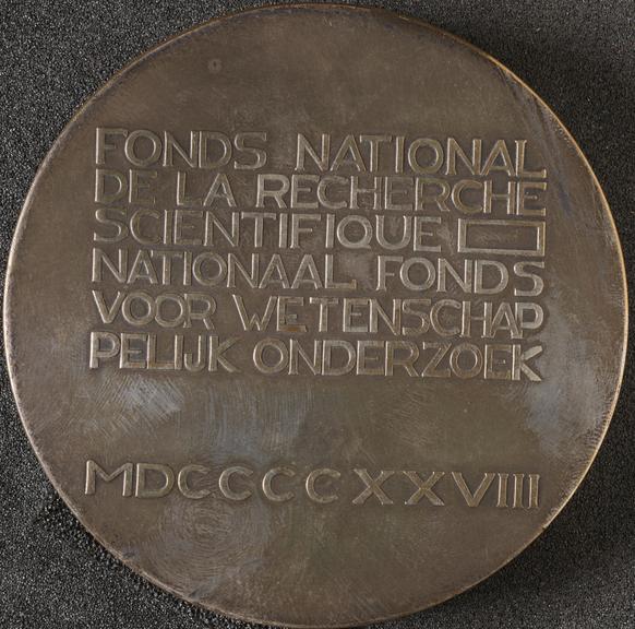 Medal, silvered, Fonds National de la Recherche Scientifique