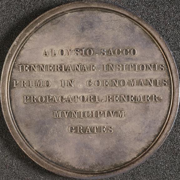 Medal commemorating Luigi Sacco of Jennerian Institute