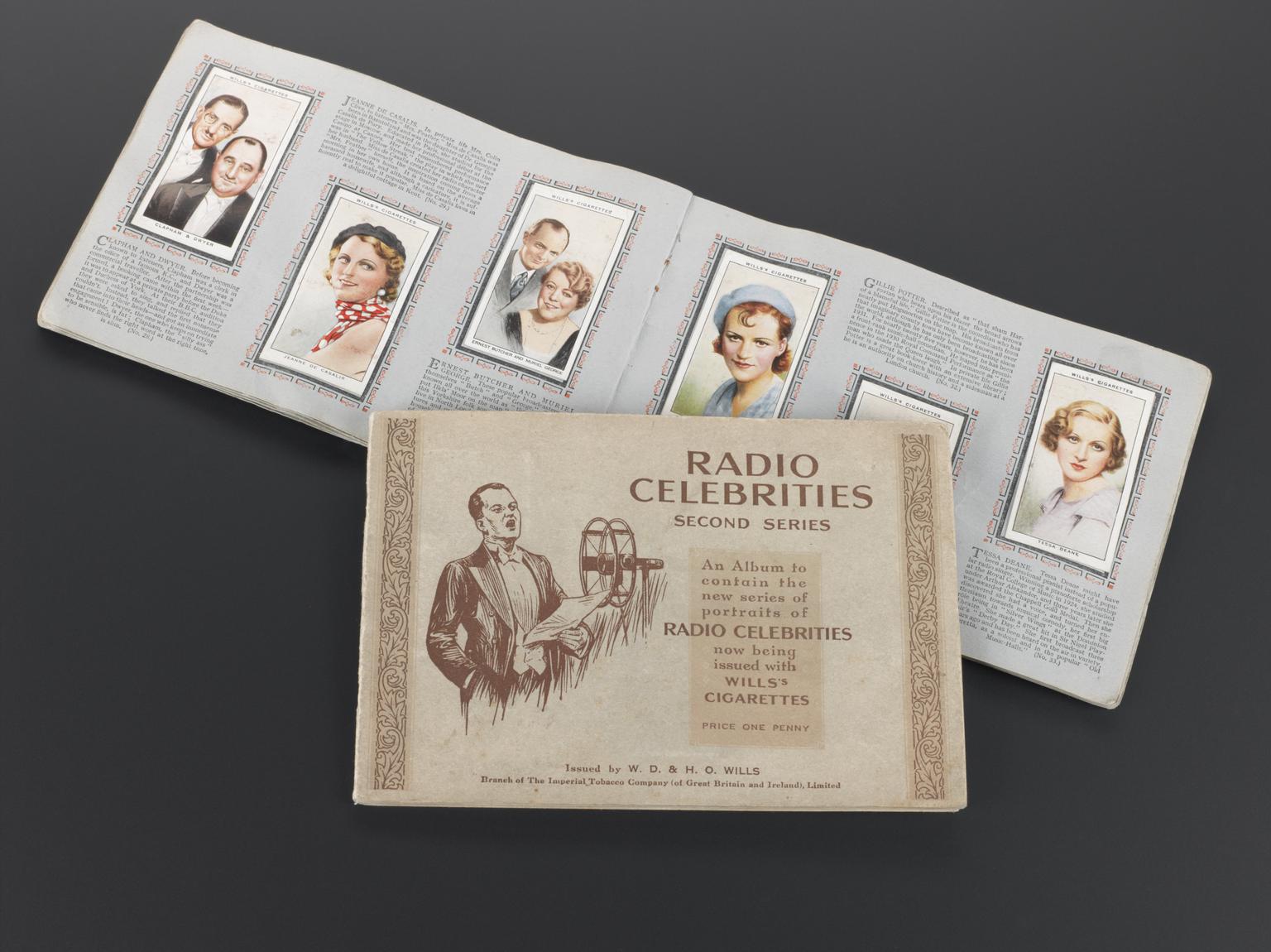 'Radio Celebrities' cigarette card album, 1934-1940