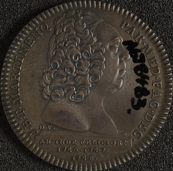 Medal, silver, commemorating J.B.T. Martinenq