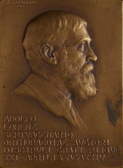 Rectangular bronze plaque