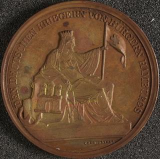 Bronze medal celebrating the safety of Hamburg during the Franco-Prussian War