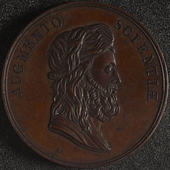 Bronze medal struck as a prize from the society of medical