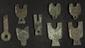 Eight early Chinese coins, c.500 BC-1000 AD.