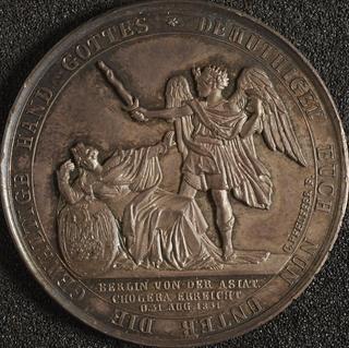 Silver medal to commemorate a cholera epidemic in Berlin