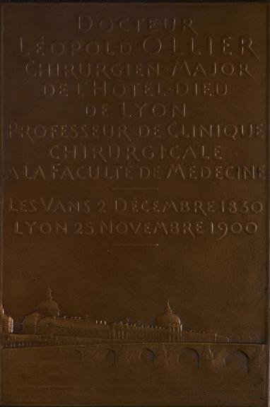 Medal, bronze, rectangular