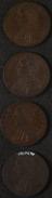 4 copper halfpenny coins