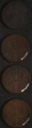 4 copper halfpenny coins