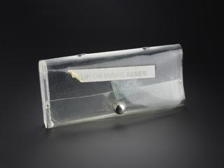 Plastic case for clip on sunglasses