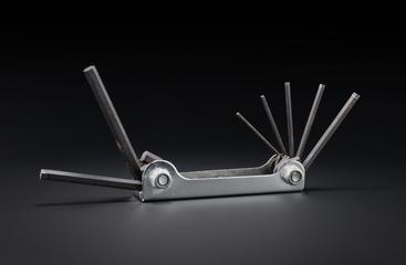 Seven piece folding Allen key set