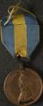 Bronze medal with ribbon