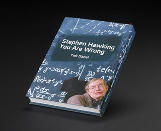 Book in Hebrew criticizing Stephen Hawking, with personal messages by the author