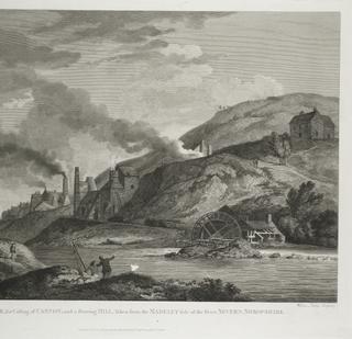 Engraving: An ironwork for the casting of canon and a boring mill
