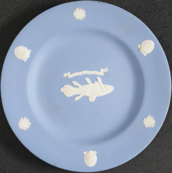 Commemorative plate, LATIMERIA CHALUMNAE, JLB Smith