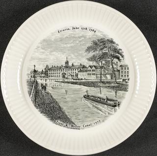 Commemorative plate, Trent & Mersey Canal, Etruria