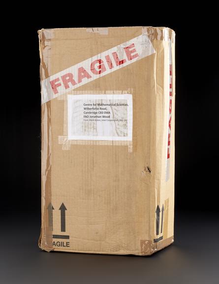 Cardboard box used to store the main and backup voice