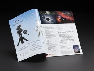 SkyNews Magazine issue with article announcing upcoming observation of black holes by the Event Horizon Telescope