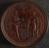 Circular wooden proof medal