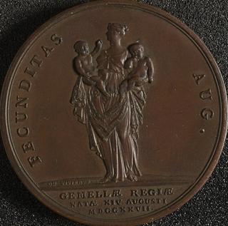 Bronze medal commemorating the marriage between Louis XV of France and Maria
