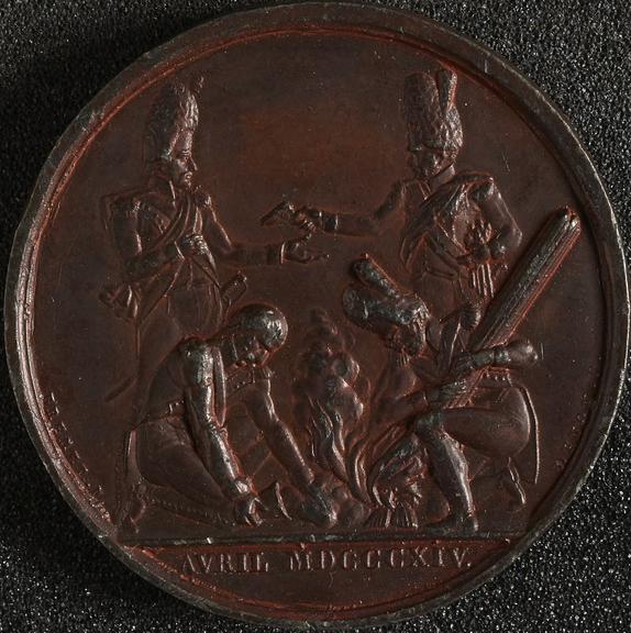 Copy medal to commemorate a French military event in April 1814