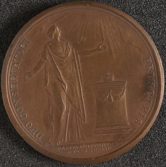 Bronze medal commemorating Louis XIV of France and his recovery