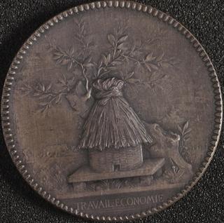 Silver medal commemorating the 'House of Economy and Foresight' founded 1818 by Chaplain