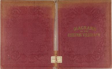 Cover or folder for hand coloured engraving of the Electric Telegraph