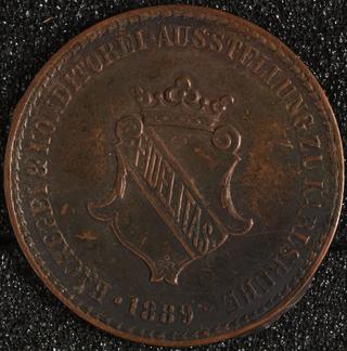 Medal, Backerei Konditorei. Ausstellung Zu Karlsrume. 1889