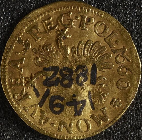 Gold 17th Century Polish Eagle Coin | Science Museum Group Collection