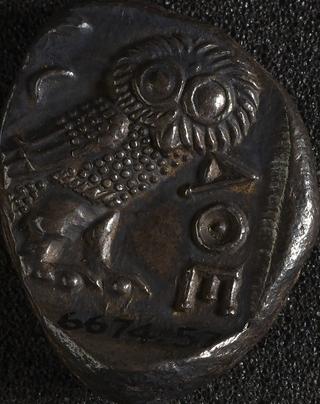 Tetradrachm coin of Athens (Ancient Greece)