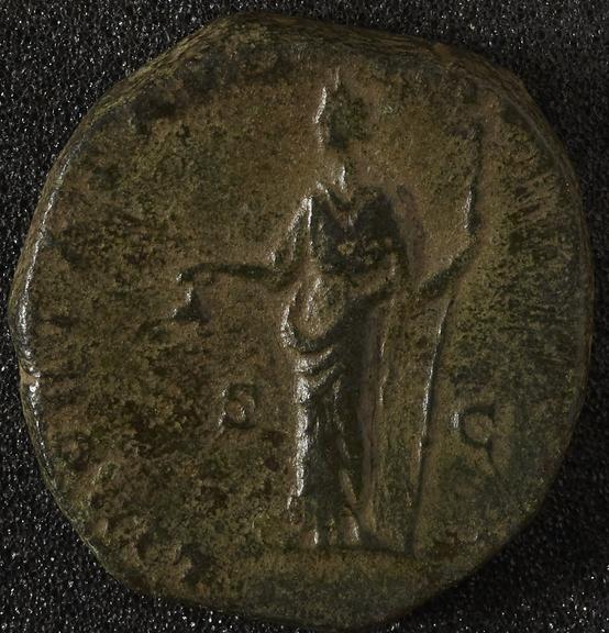 Sestertius coin of Claudius I (Ancient Roman)