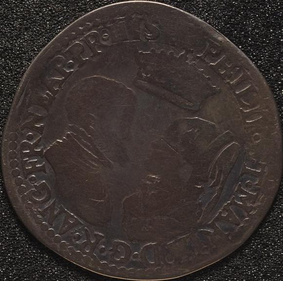 Sixpence coin of Philip and Mary