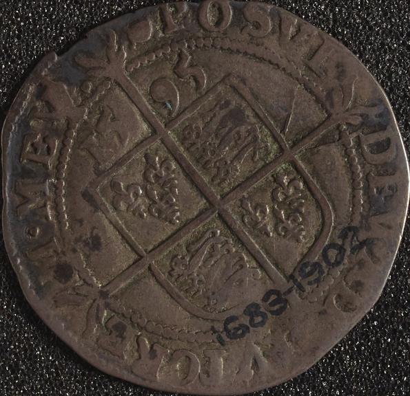 Sixpence coin of Elizabeth I