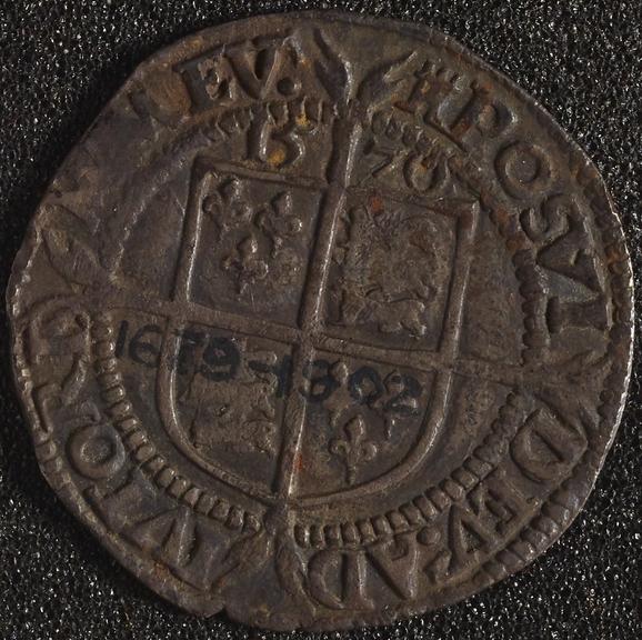 Sixpence coin of Elizabeth I