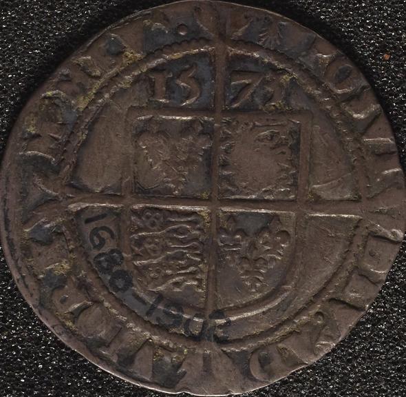 Sixpence coin of Elizabeth I