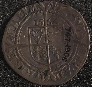 Sixpence coin of Elizabeth I