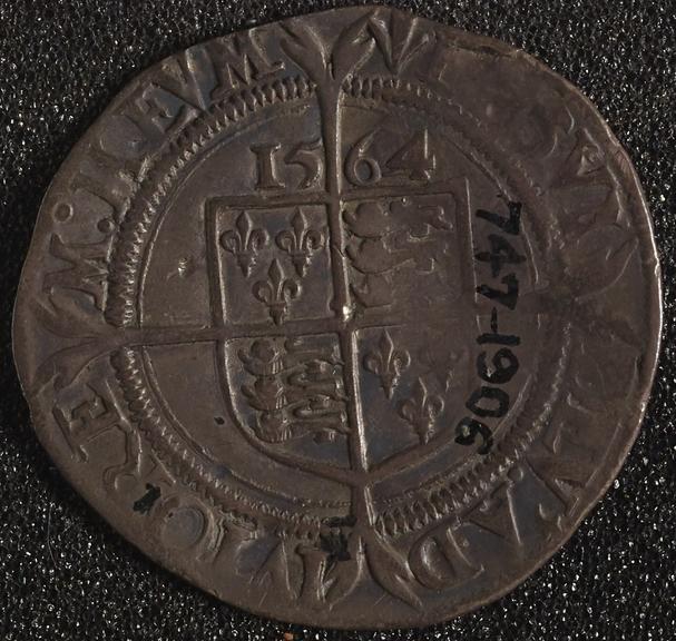 Sixpence coin of Elizabeth I