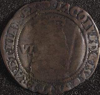 Sixpence coin of James I