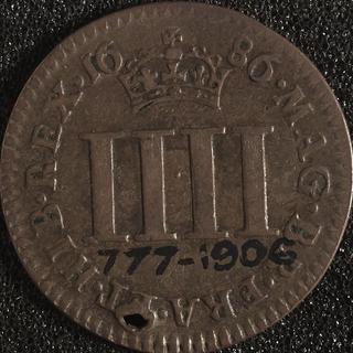 Half-Groat coin (Maundy Money) of James II