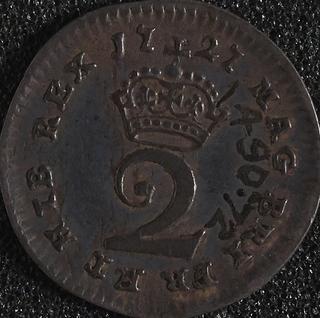 Half-groat coin of George I