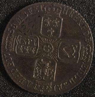 Sixpence coin of George II