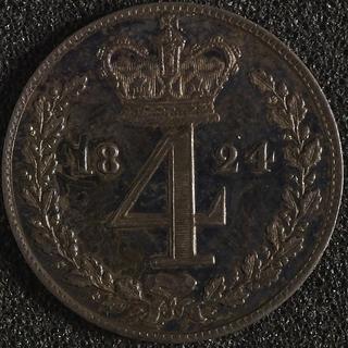 Fourpence coin (Maundy Money) of George IV
