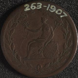 Copper Token inscribed with VINCIT AMOR PATRIÆ 1787