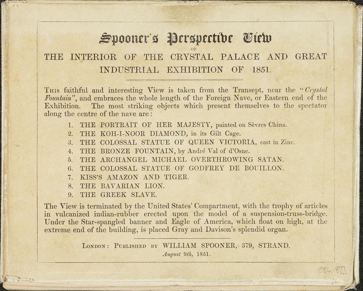 The Great Exhibition', Peepshow, English, 1851 | Science