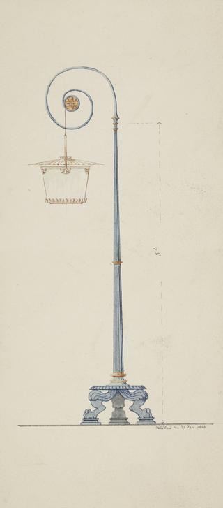 Design for a neo-classical lamp standard or street lamp