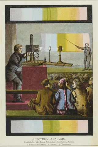 Spectrum analysis, Exhibited at the Royal Polytechnic Institution, London